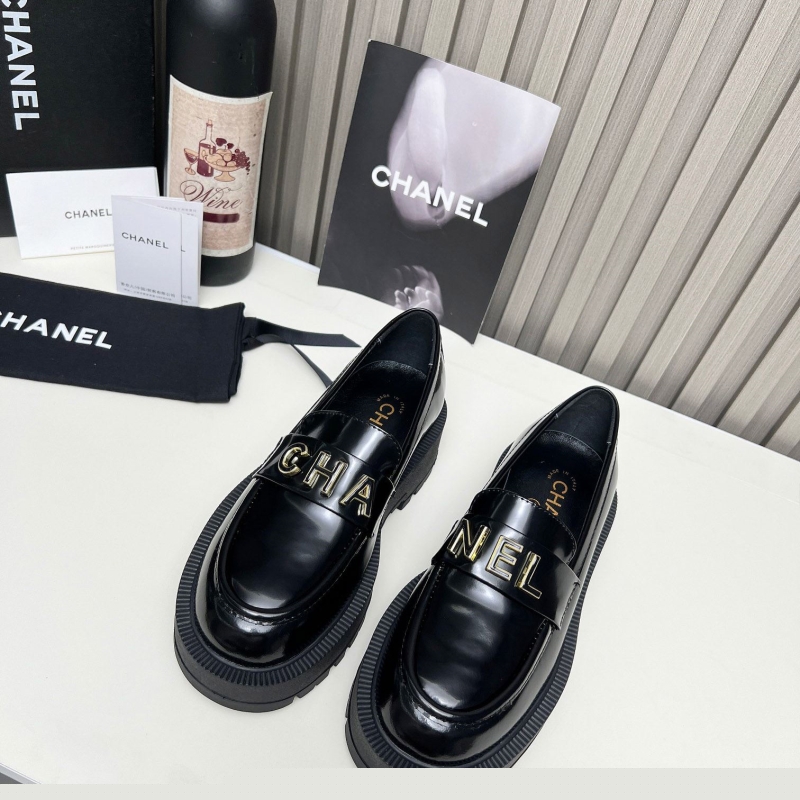 Ch*el leather shoes
